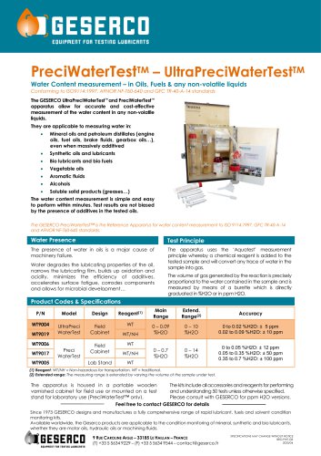 PreciWaterTest™ – UltraPreciWaterTest™