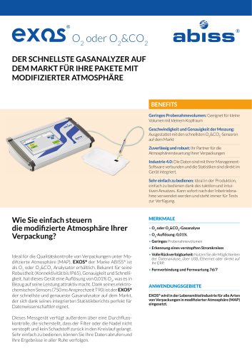 EXOS - der schnellste Gasanalysator auf dem Markt