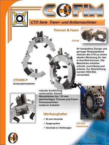 CTO Series Trenn-Anfasmaschinen