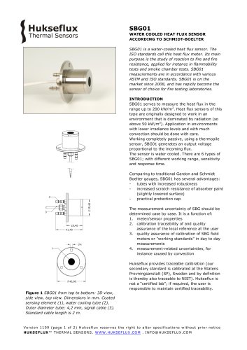 SBG01 heat flux meter