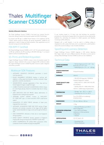 TDS-Thales Multifinger Scanner CS500f