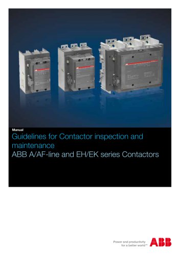 Guidelines for contactor inspection and maintenance