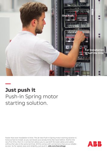 Push-in Spring fast wiring advertisement