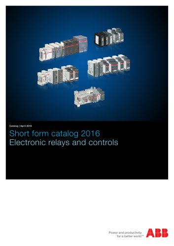 Short form catalog - Electronic relays and controls