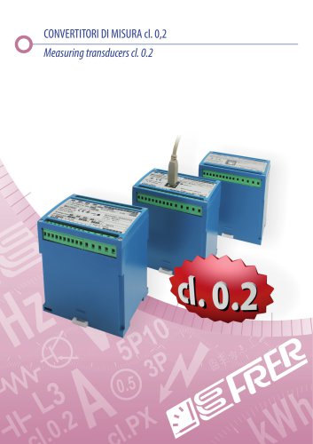 Measuring transducers cl. 0.2