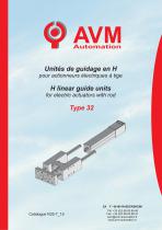 H linear guide units for electric actuators with rod Type 32*70