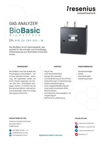 BioBasic Biomethane Datenblatt