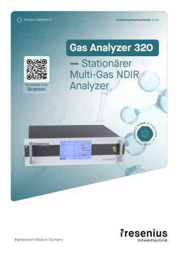 Gas Analyzer GA320 &ndash; Produkt&uuml;bersicht