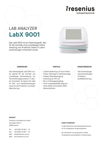 LabX 9001 Datenblatt