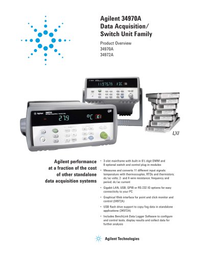 34972A LXI Data Acquisition / Data Logger Switch Unit