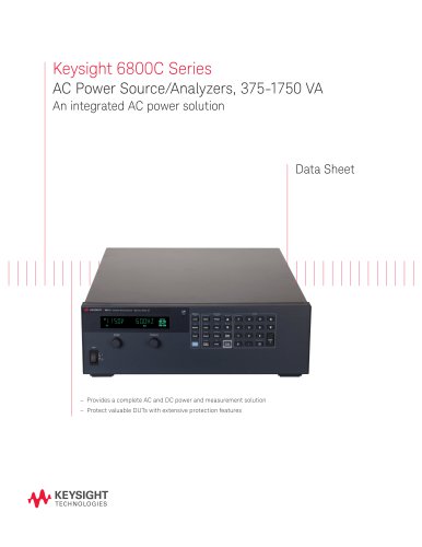 Keysight 6800C Series AC Power Source/Analyzers, 375-1750 VA An integrated AC power solution