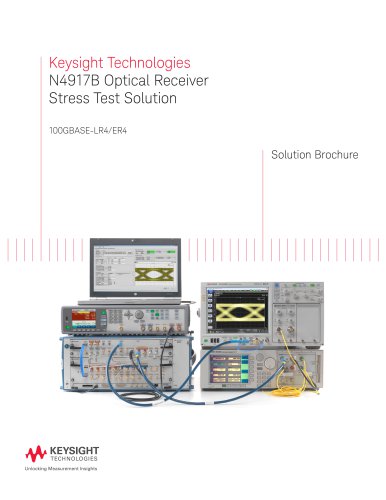 N4917B Optical Receiver Stress Test Solution