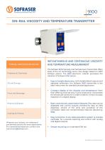 9100 - DIN Rail viscosity and temperature transmitter