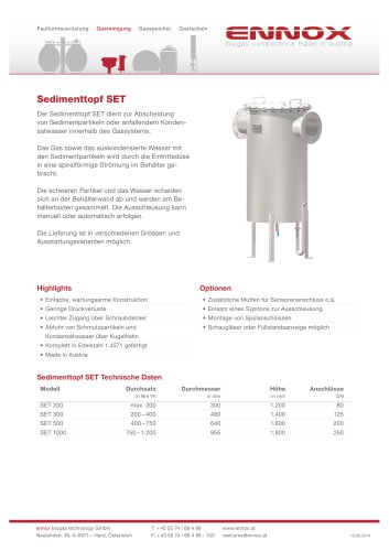 Sedimenttopf SET