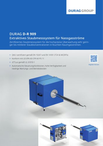 Staubmessger&auml;t f&uuml;r die Nassstaubmessung - T&Uuml;V QAL1 zertifizierte