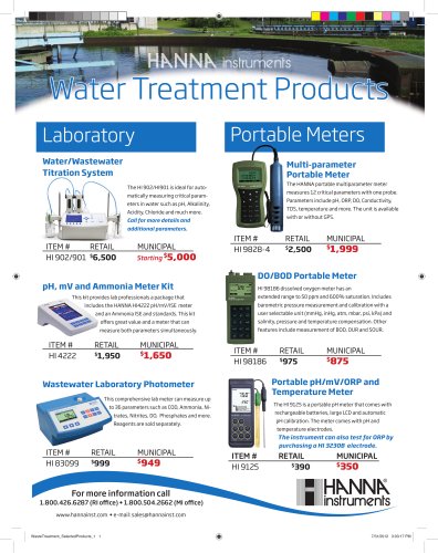 Waste Water Treatment Products Special