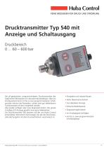 Drucktransmitter 540 mit Anzeige 0 ... 60 – 600 bar