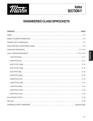 Engineered Class Sprockets