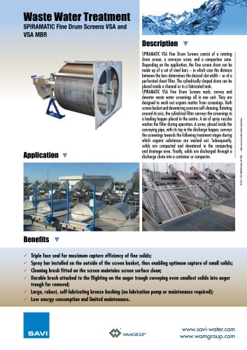 SPIRAMATIC Fine Drum Screens VSA and VSA MBR