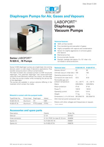 Datasheet N 820 AN.18
