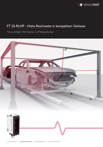 FT 25-RLHP - Hohe Reichweite in kompaktem Gehäuse Time-of-Flight (ToF) Sensor im Miniaturformat