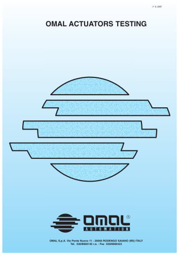 OMAL ACTUATORS TESTING