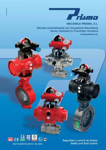 Valves Operated by Pneumatic Actuators