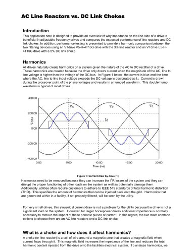 VTdrive AC Line Reactors vs DC Link Chokes