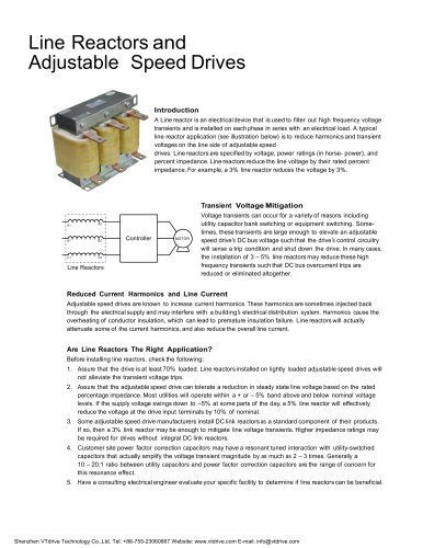 VTdrive Frequency Converter V5-H-4T5.5G/7.5L Line Reactors