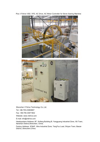 VTdrive VSD, VFD, AC Drive, AC Motor Controller for Stone Sawing Machine