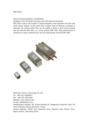 VTdrive What is Frequency Inverter EMC Filter