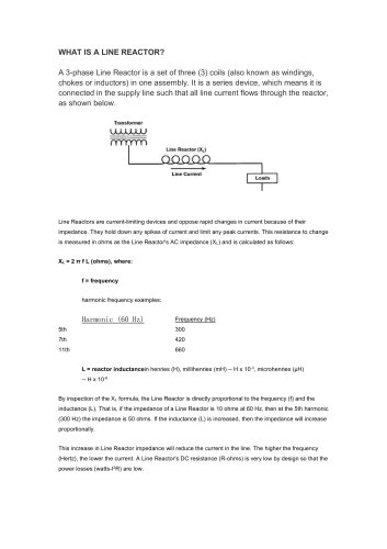 VTdrive What is VFD Line Reactor