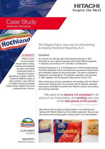 Case Study: Hochland (Software Solutions)