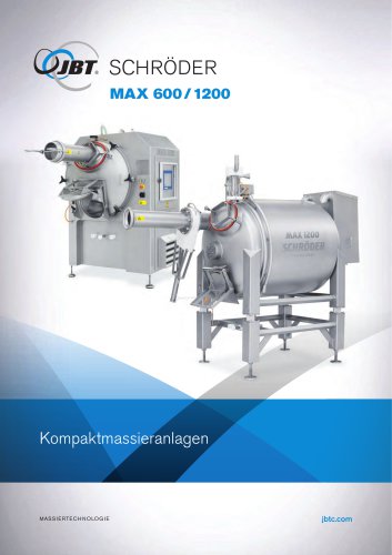 MAX 600/1200 Kompektmassieranlagen