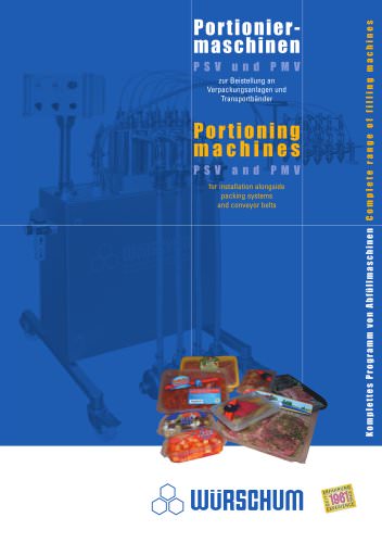 Portioning machines PSV and PMV