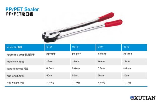 manual strapping device and tensioner / for PP-PET straps C30x series