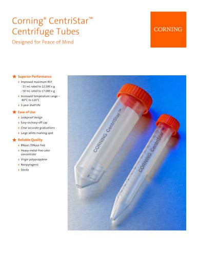 Corning® CentriStar™ Centrifuge Tubes