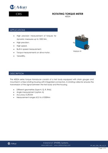 CR5 ROTATING TORQUE METER