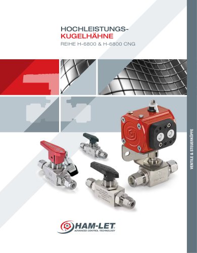 HOCHLEISTUNGSKUGELHÄHNE REIHE H-6800 & H-6800 CNG